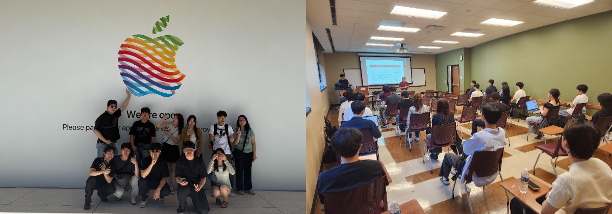 ▲ (좌)Apple Visitor Center 방문, (우)Texas State University 세미나