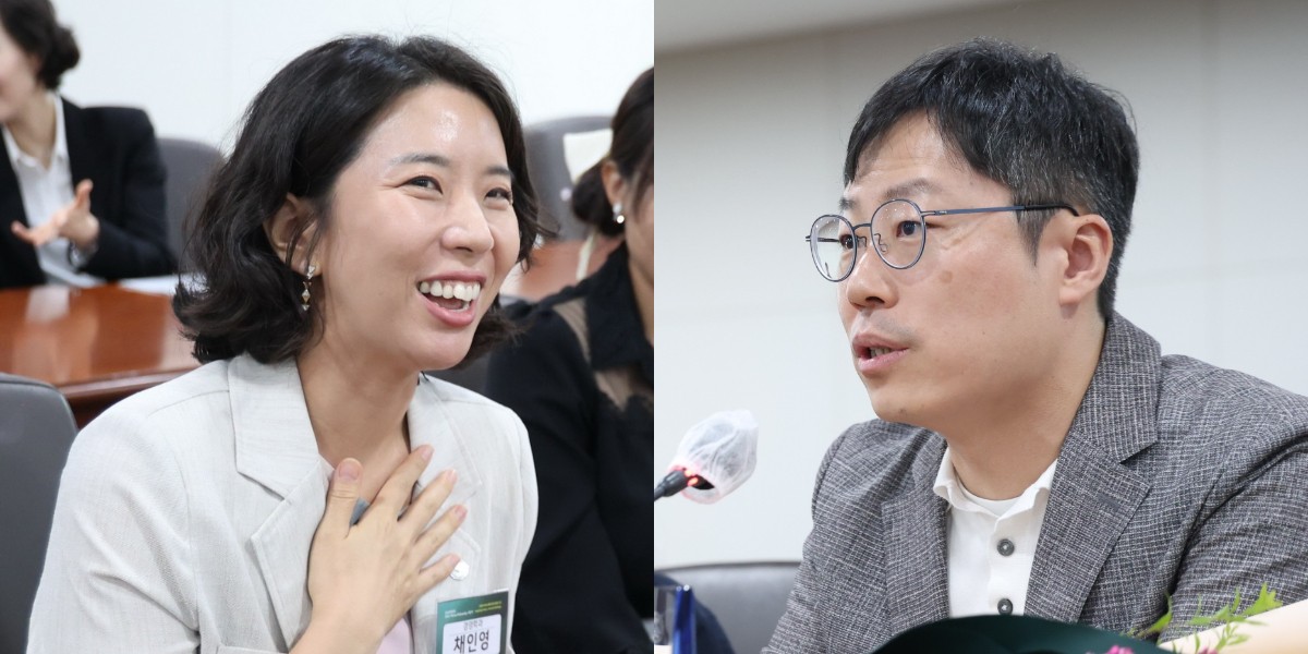 ▲(왼쪽부터) 경영대학 채인영 교수, 성균융합원 우충완 교수