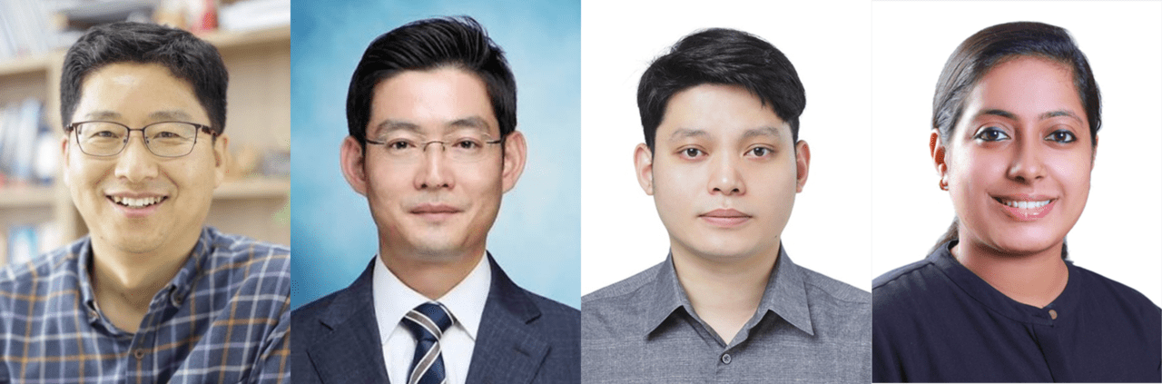 ▲ 본교 에너지과학과 임성주 교수, 김기강 교수, 두옹응옥탄 연구교수, 스와티 크리슈나 박사과정생
